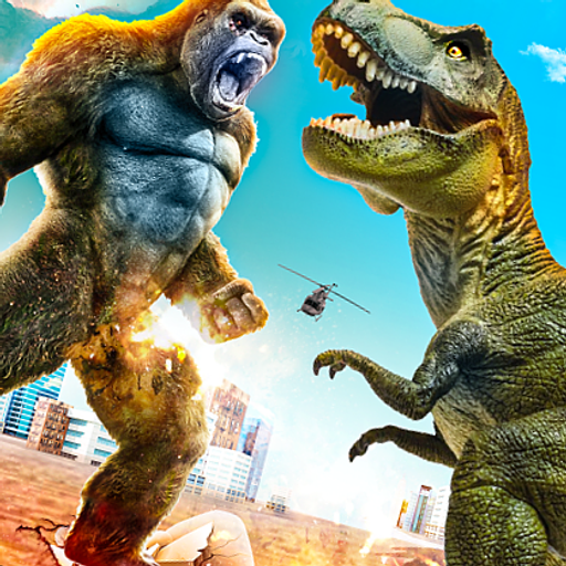 Dinosaur Vs Gorilla Robot Battle Fight