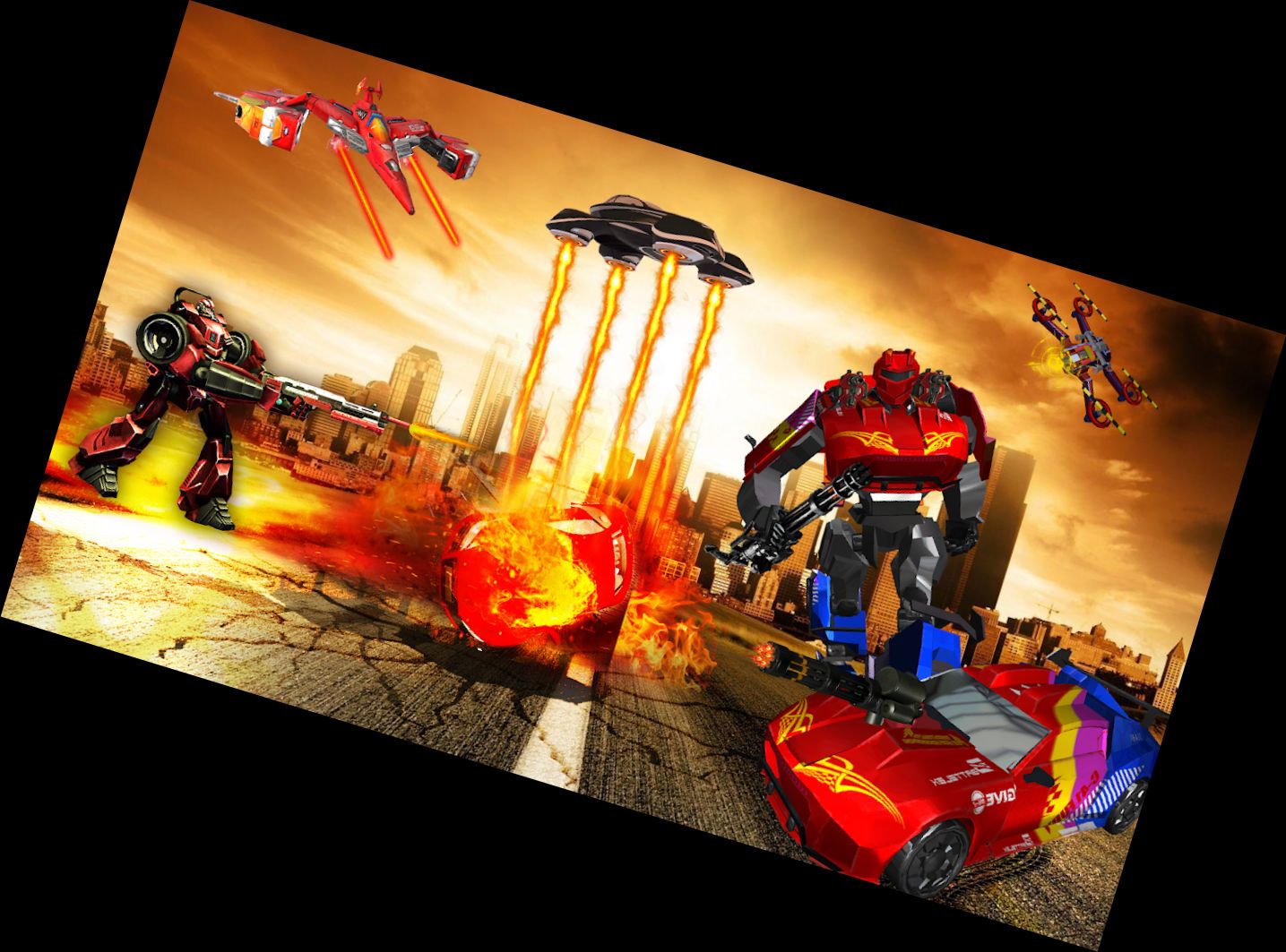 Робот Машина Дрон Трансформ