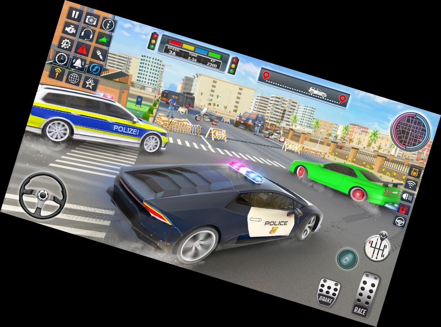 Полицейская Машина Вали Игра