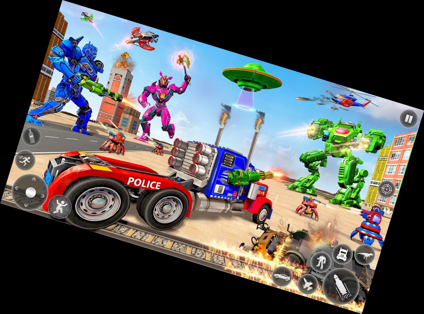 Гра поліцейський вантажівка робот машина гра 