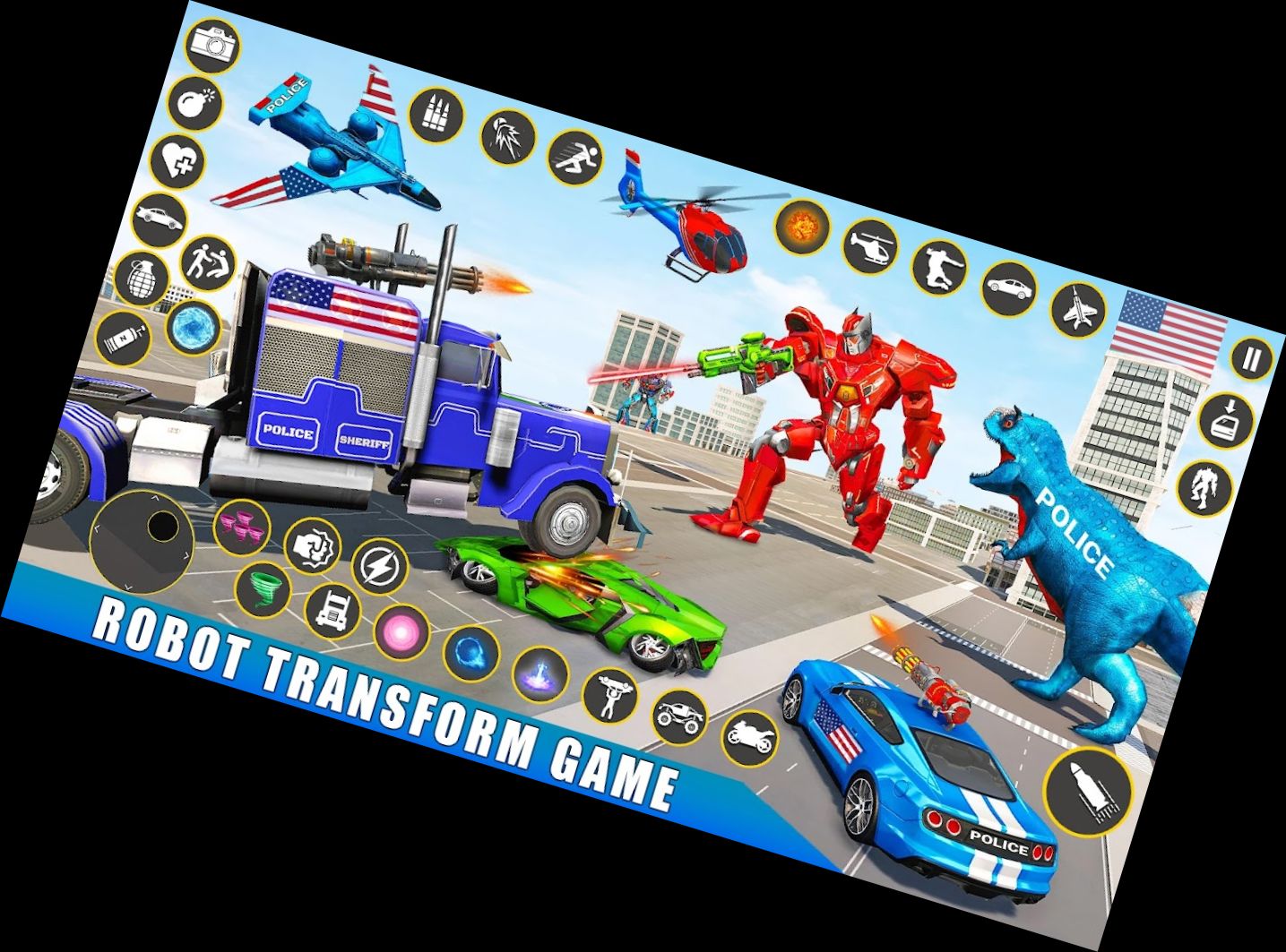 Гра поліцейський вантажівка робот машина гра 