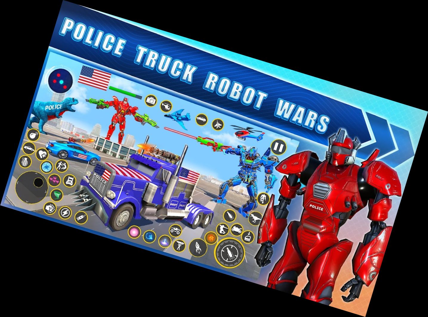 Гра поліцейський вантажівка робот машина гра 