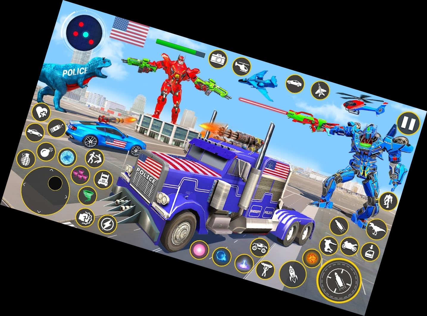 Гра поліцейський вантажівка робот машина гра 