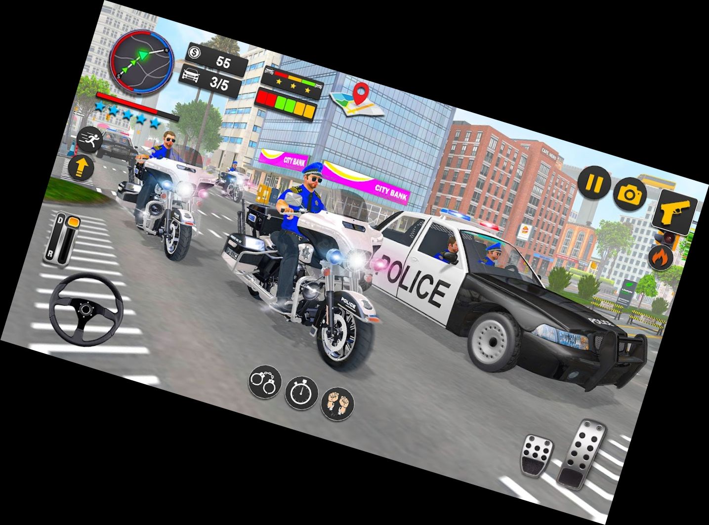 Погоня за мотоциклом американ