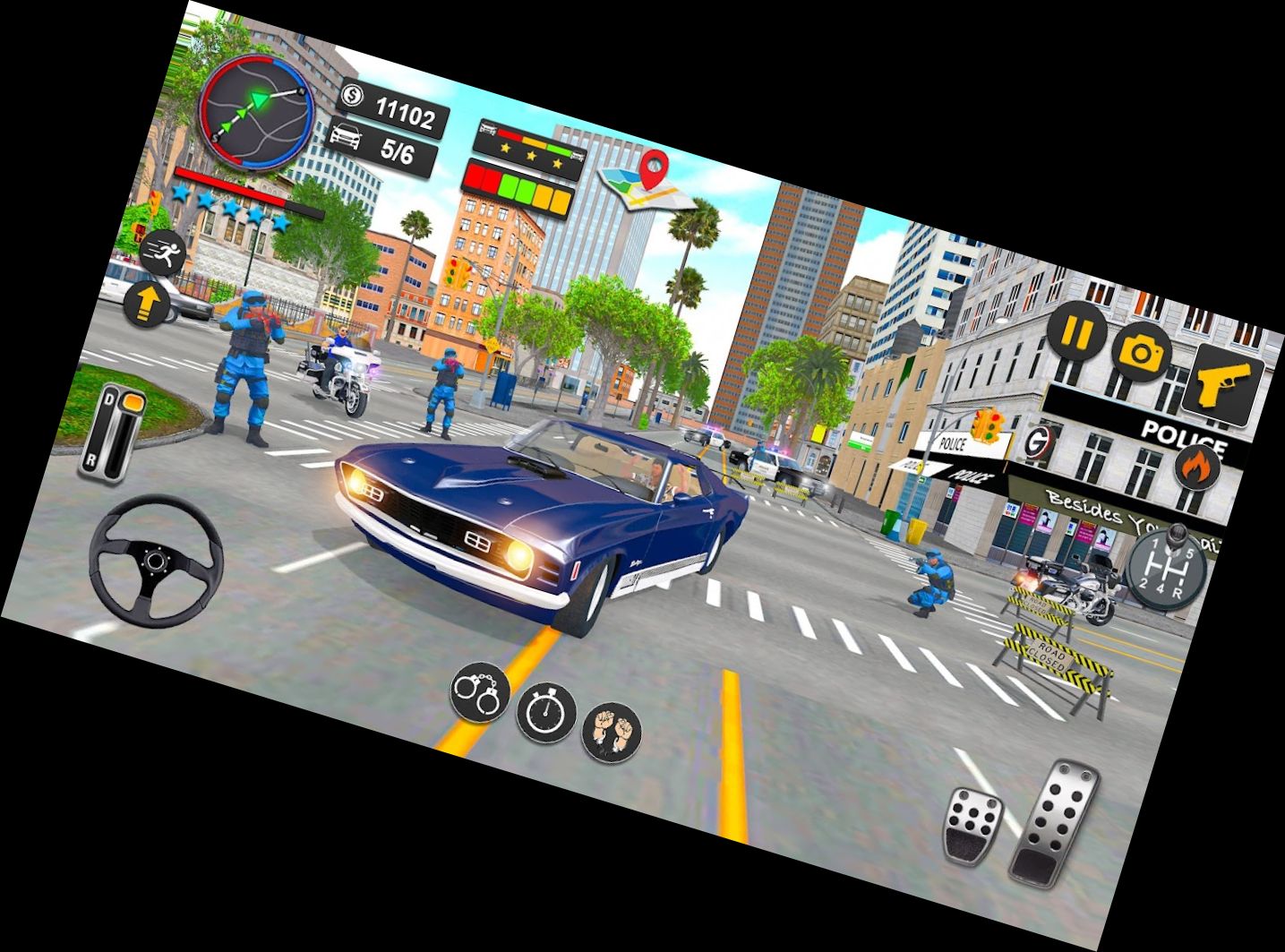 Погоня за мотоциклом американ