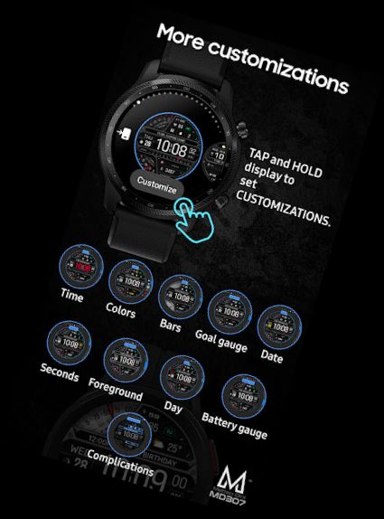 MD307 Digital watch face