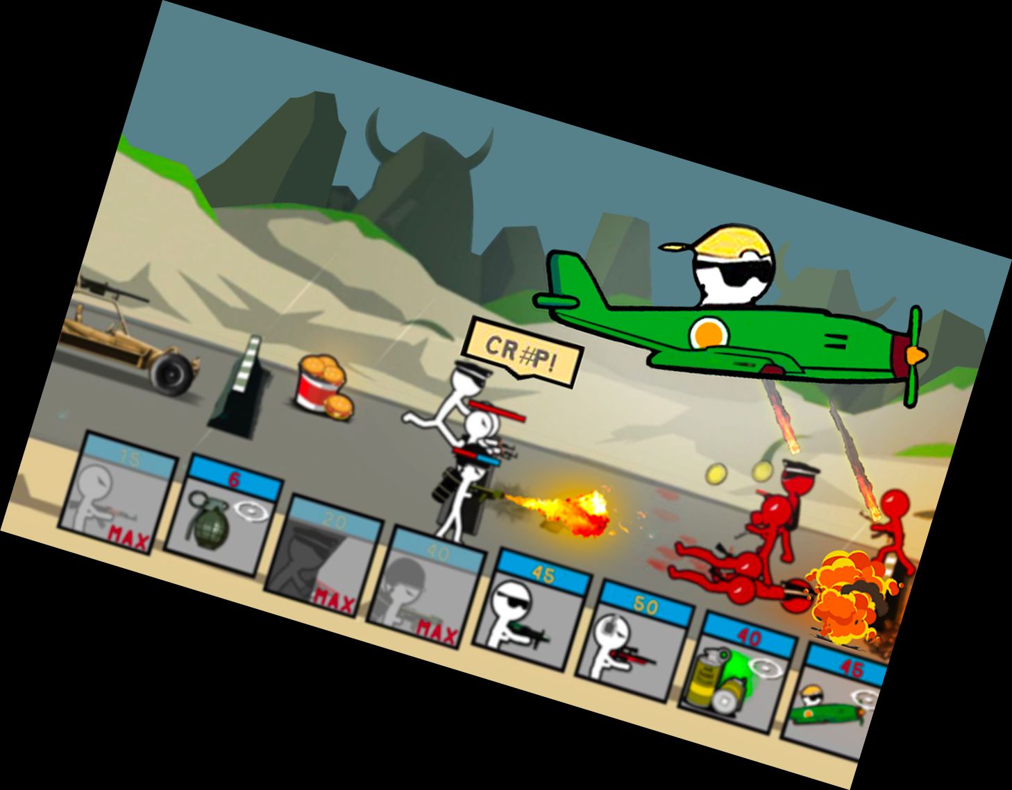 Человек-палочка в окоп