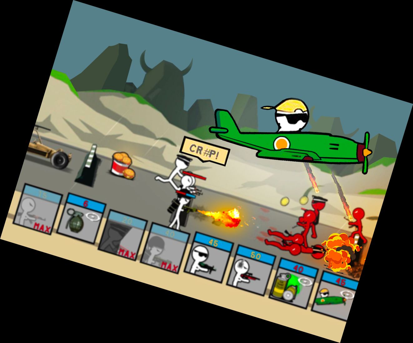 Человек-палочка в окоп