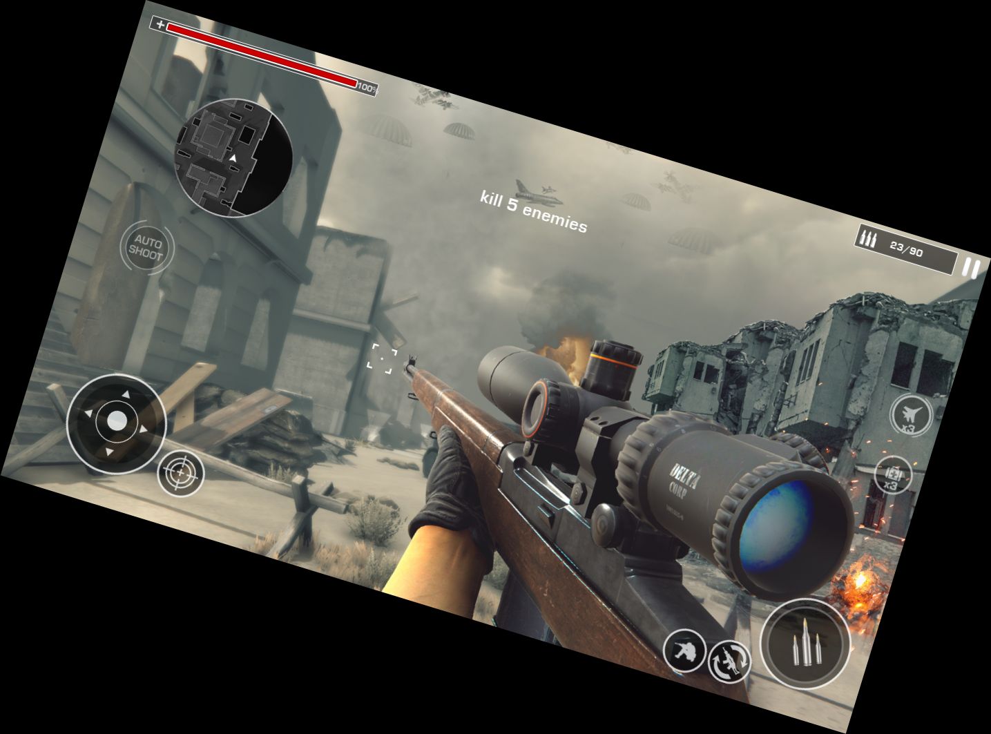 WW2 Sniper 3D: First Person Shooter War