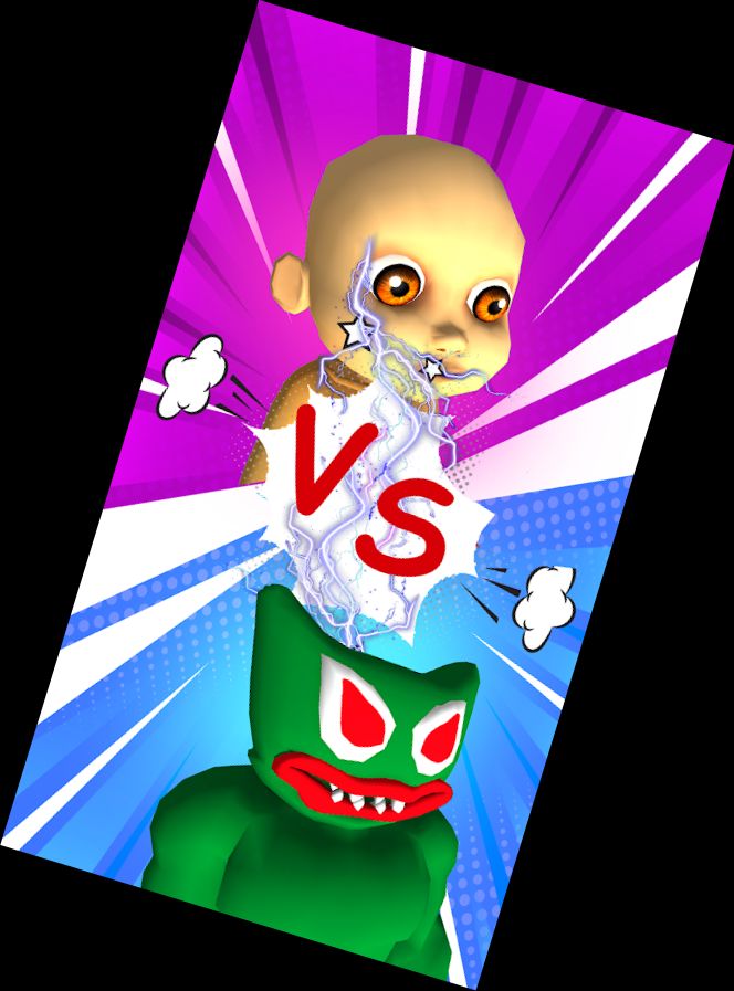 Superhelden-Monster-Farbschlacht