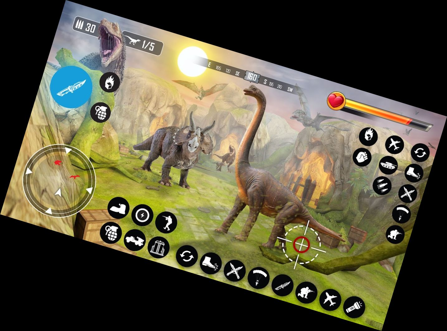 Juego de Disparos de Dinosaurios Reales