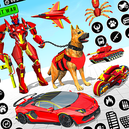 Robot Police Dog Bike Simulator Games