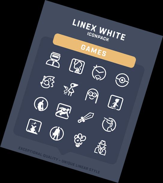 LineX Weißes Icon-Paket