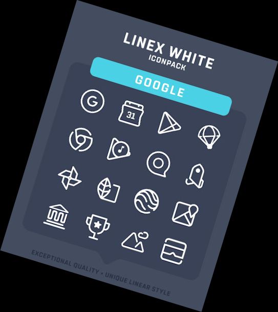 LineX Weißes Icon-Paket