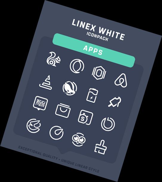 LineX Weißes Icon-Paket