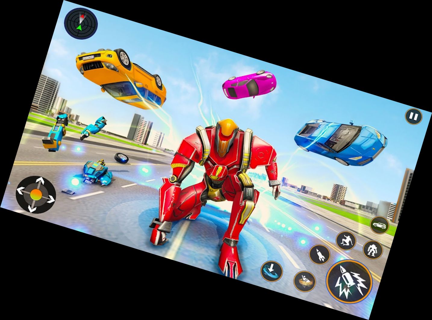 Hubschrauber Roboter Auto Spiel 3