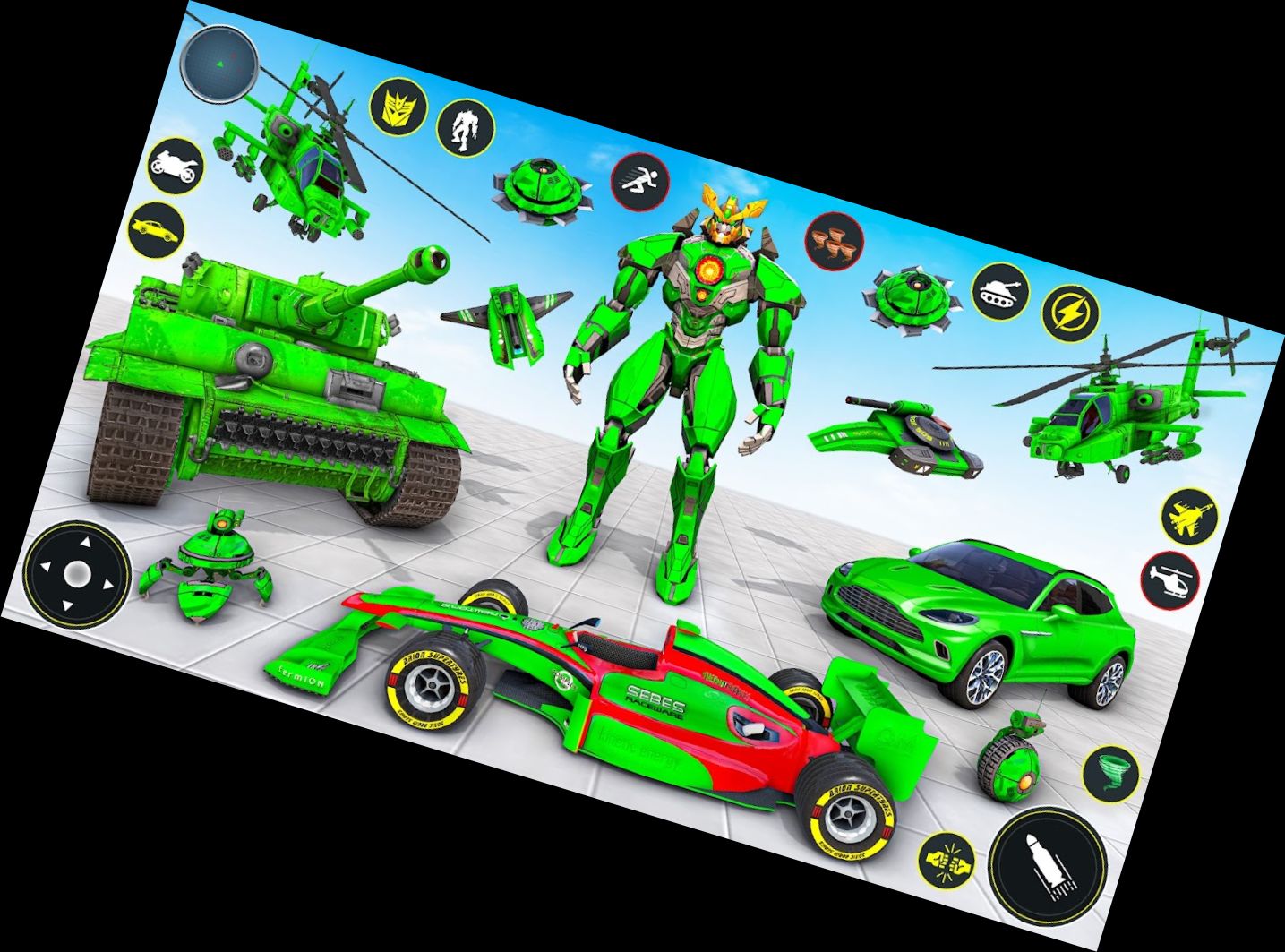 Hubschrauber Roboter Auto Spiel 3