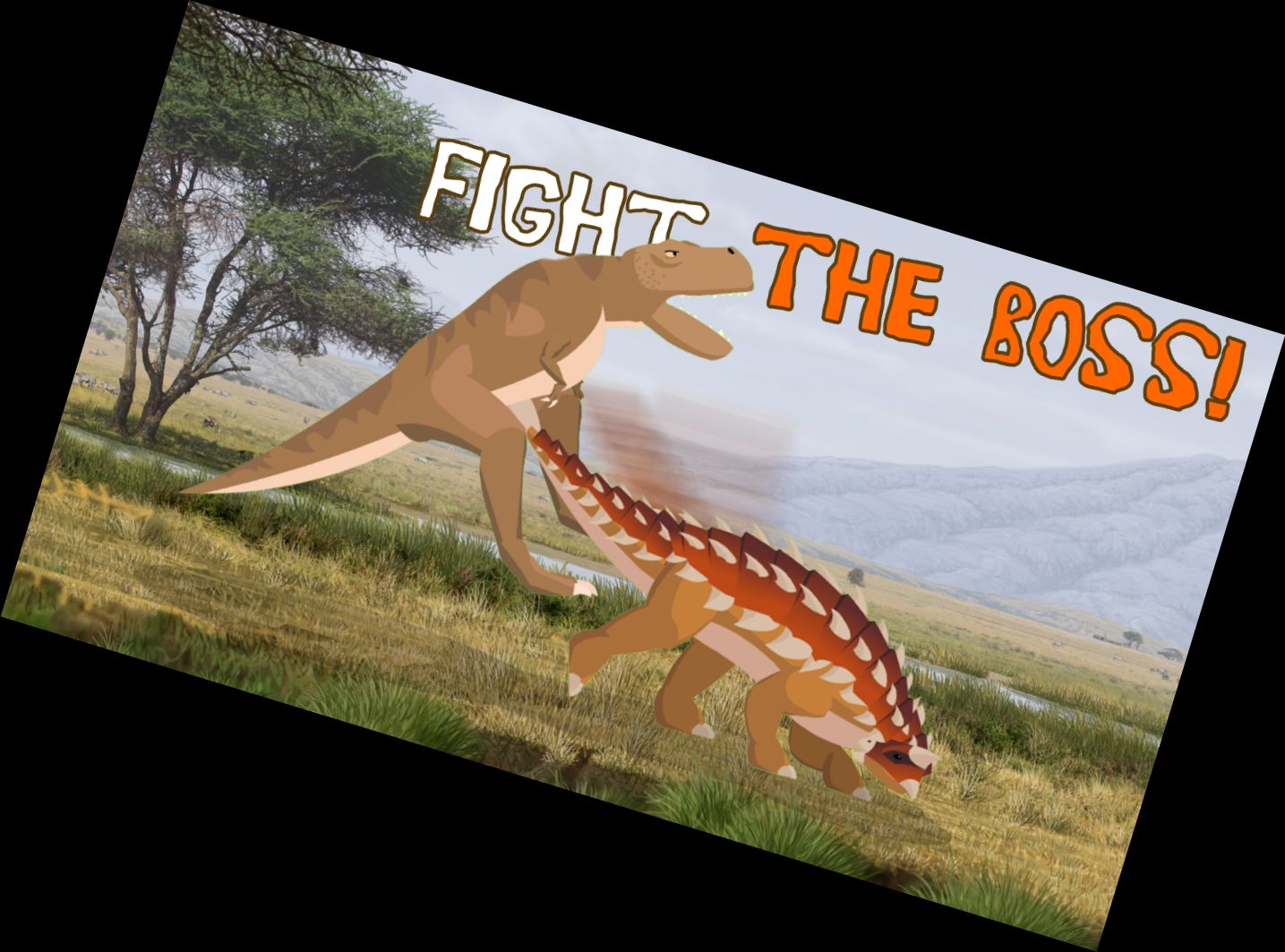 T-Rex bekämpft Stegos