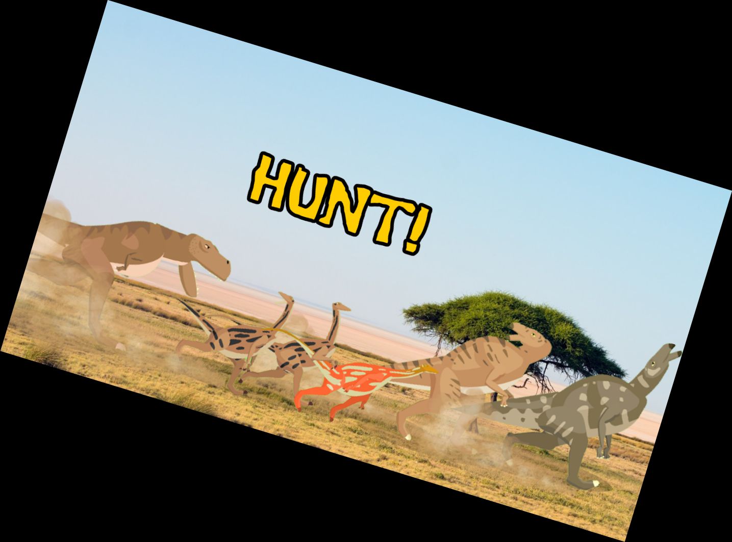 T-Rex bekämpft Stegos