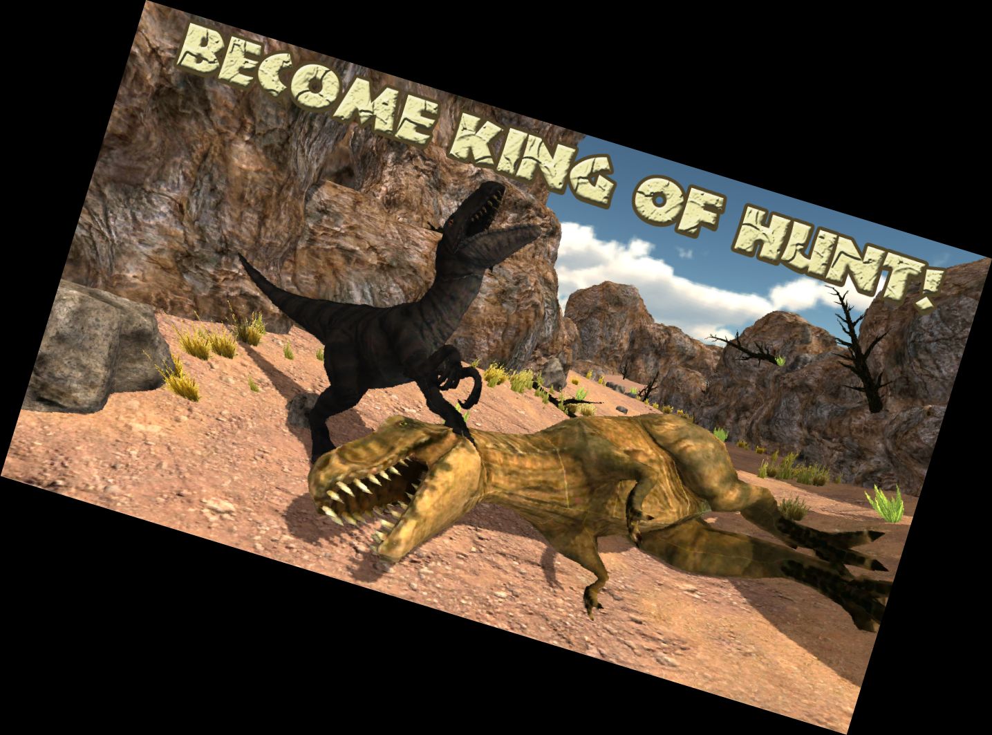 Hungriger Raptor Wüsten-Dino-J