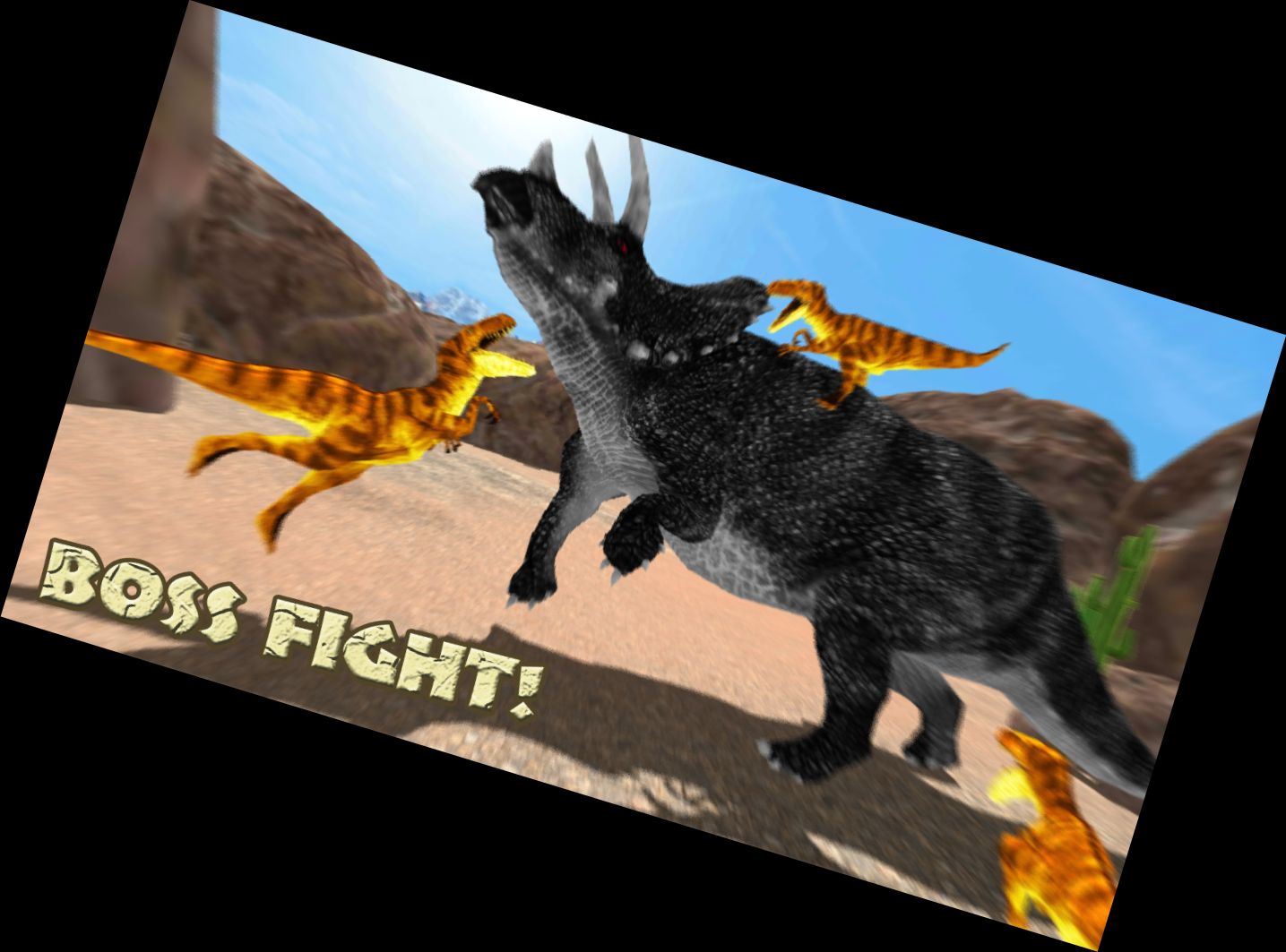 Hungriger Raptor Wüsten-Dino-J