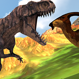 Hungrige T-Rex Insel Dino