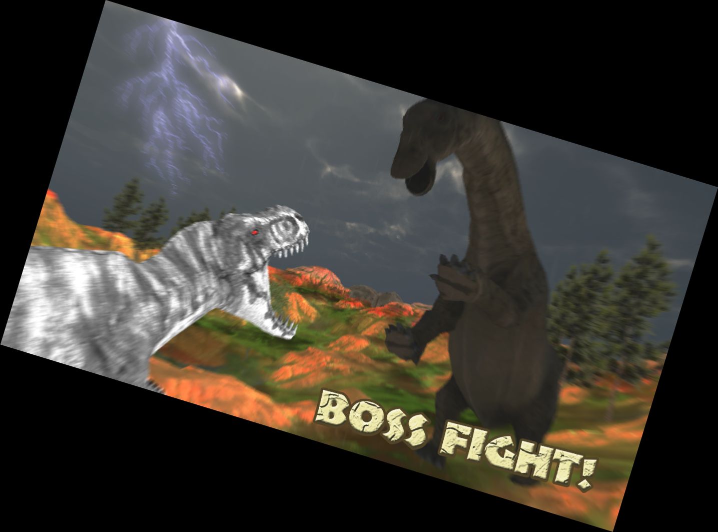 Hungrige T-Rex Insel Dino