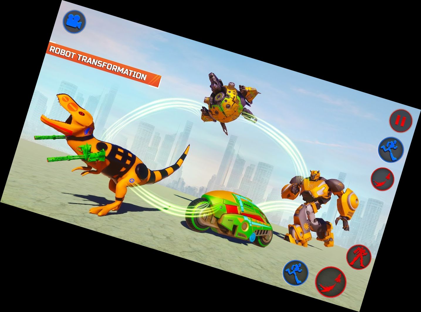 Fliegendes Dino-Roboterauto-S