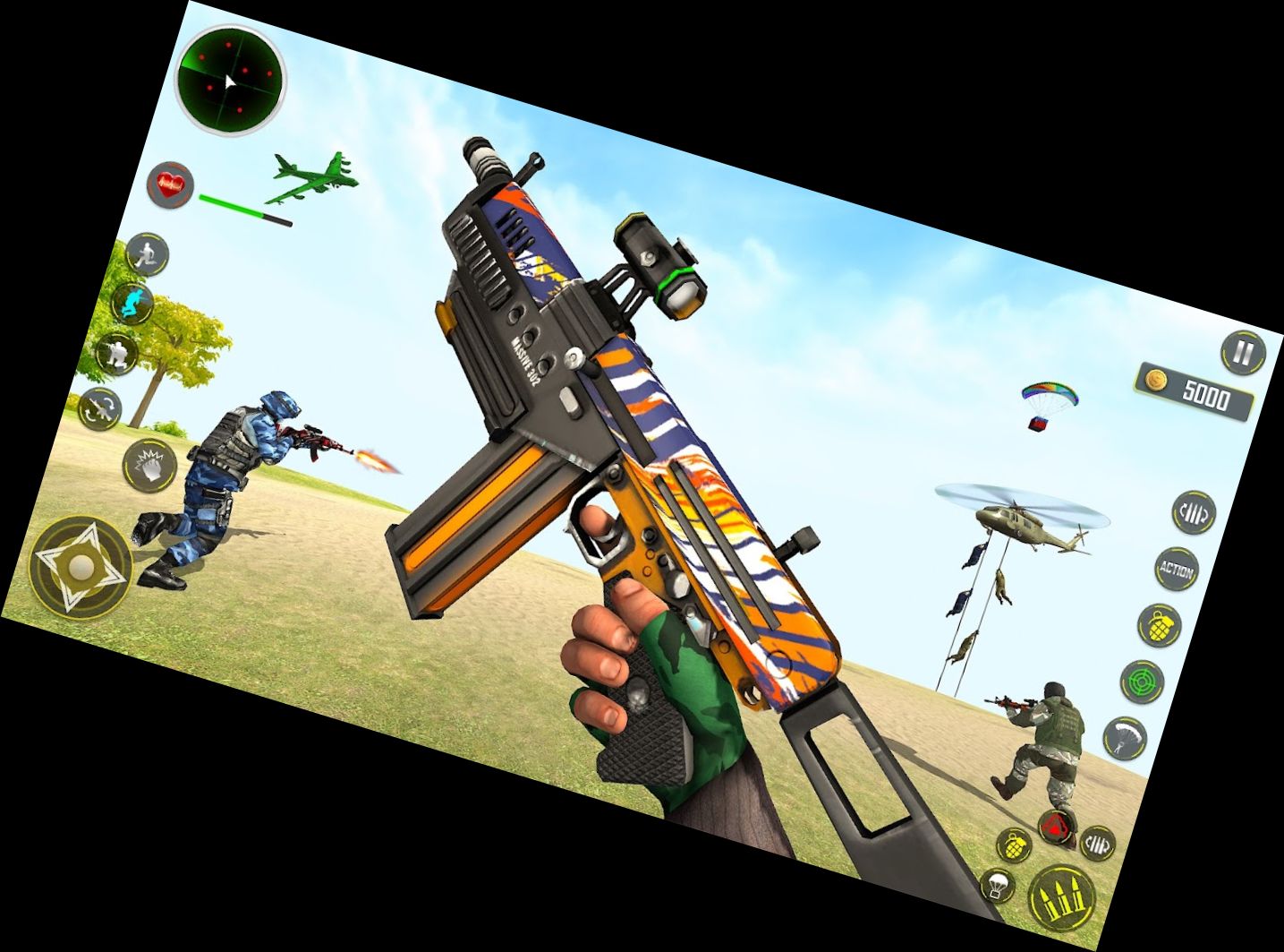Ego-Shooter 3D Gewehrspiel