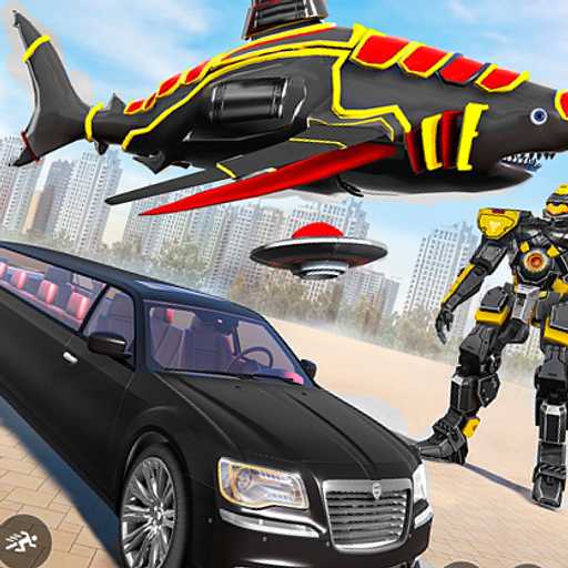 Robot Shark Transforming Car Game