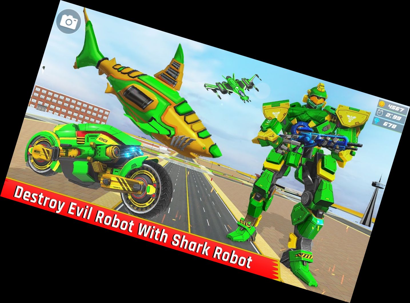 Hai-Roboter-Auto-Verwandlungs