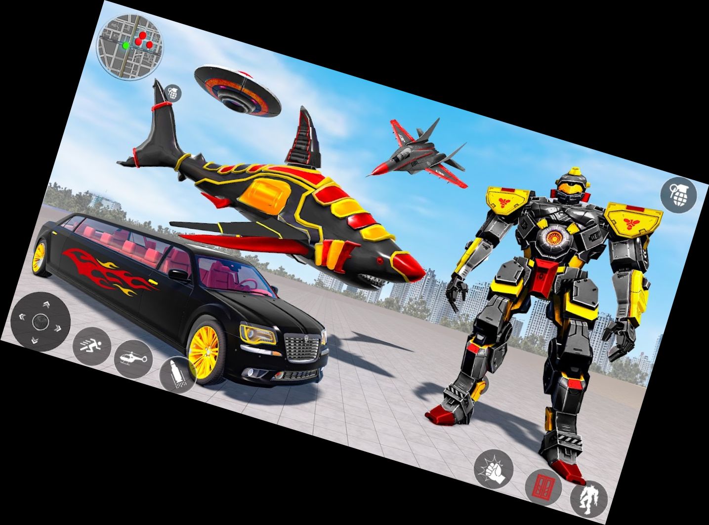 Hai-Roboter-Auto-Verwandlungs