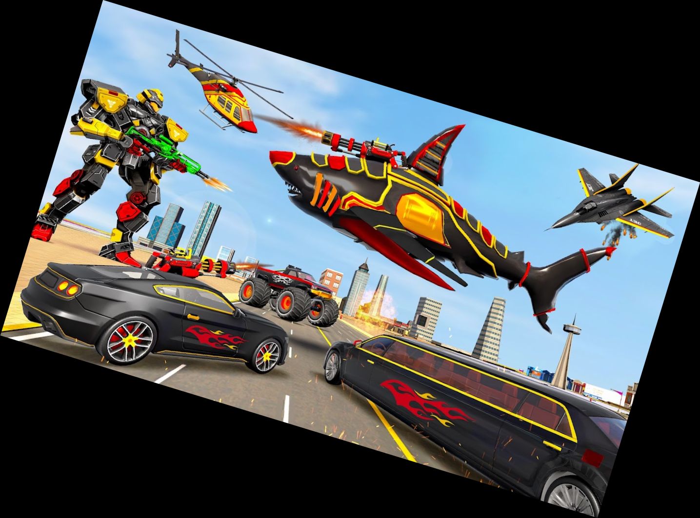 Акула Трансформ Робот Автомобільна