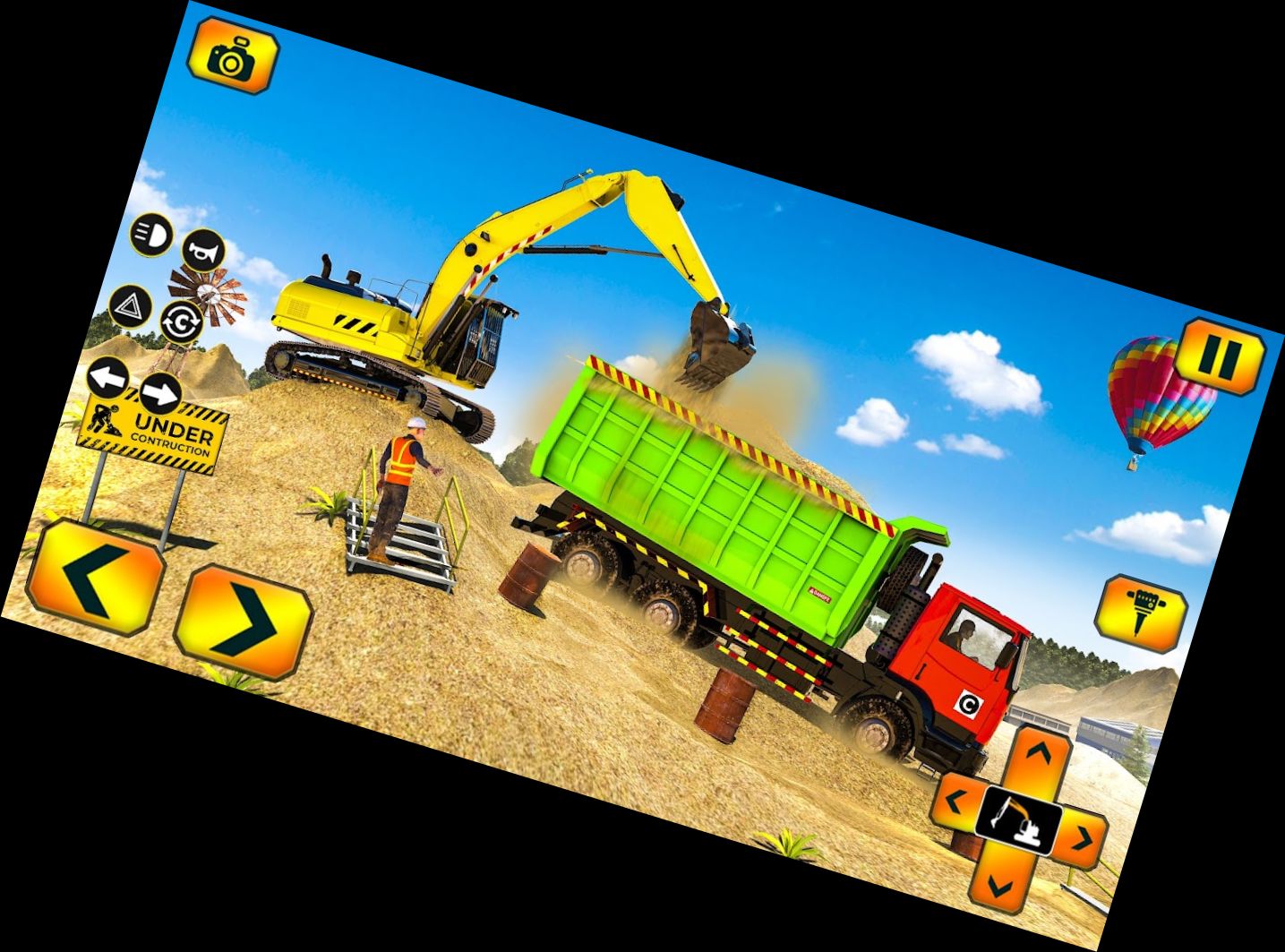 Sand-Lkw-Bagger-Spiele-Simulation