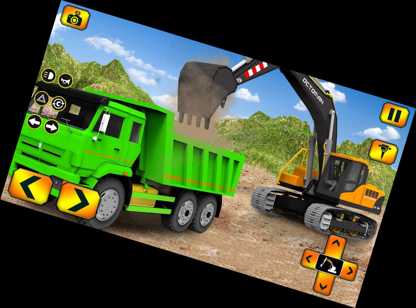 Sand-Lkw-Bagger-Spiele-Simulation