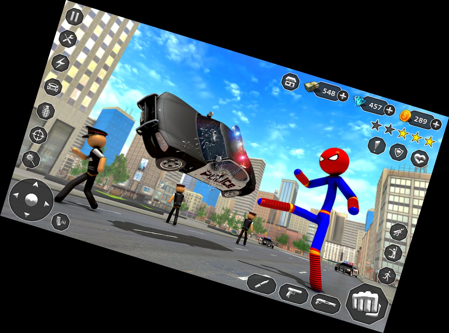 Stick Seil Held Superhelden Spiel