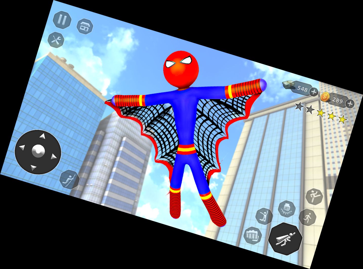 Stick Seil Held Superhelden Spiel