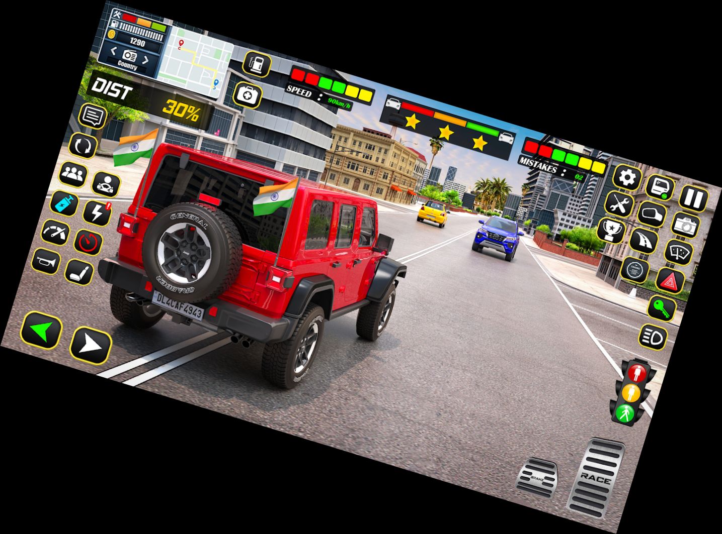 Indischer Auto-Motorrad-Simulator-Spiel