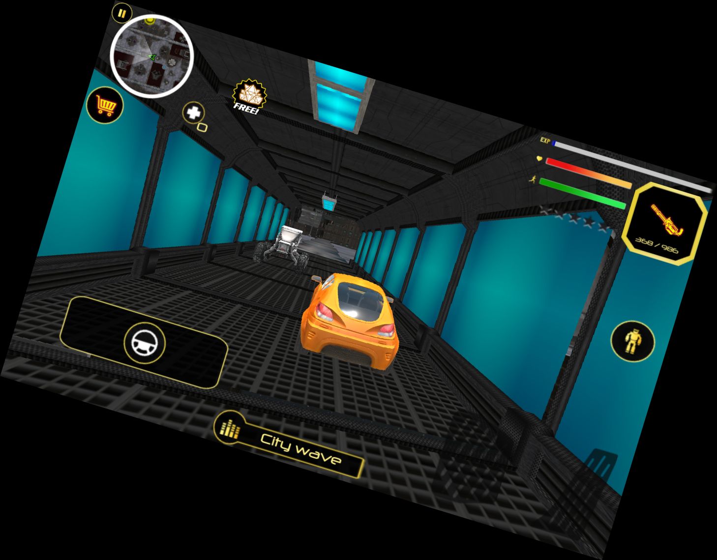 Stadt der Roboter Schlacht