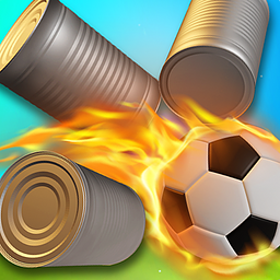 Fußball-Knockout: Ball & Dosen