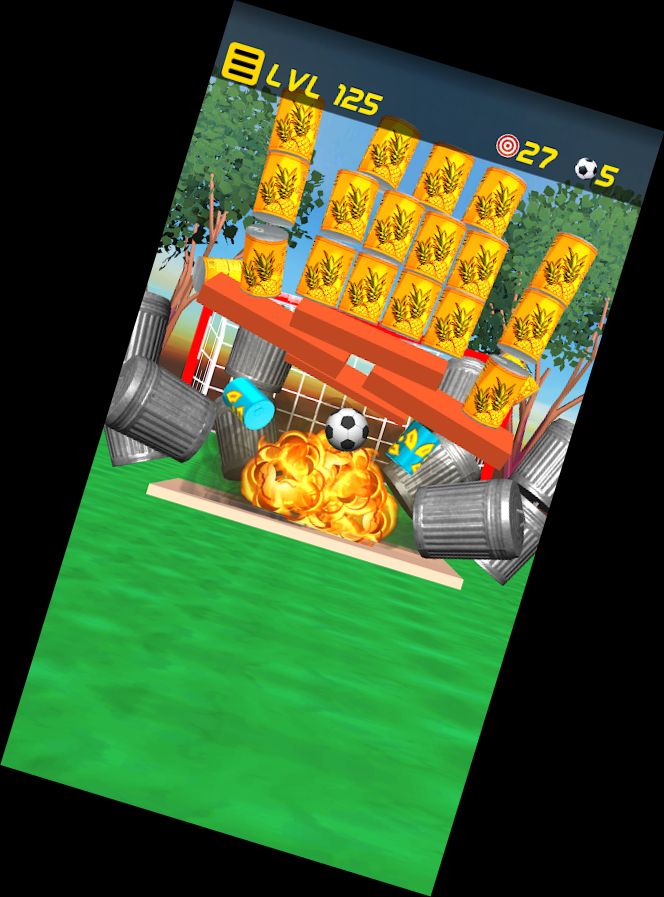 Fußball-Knockout: Ball & Dosen