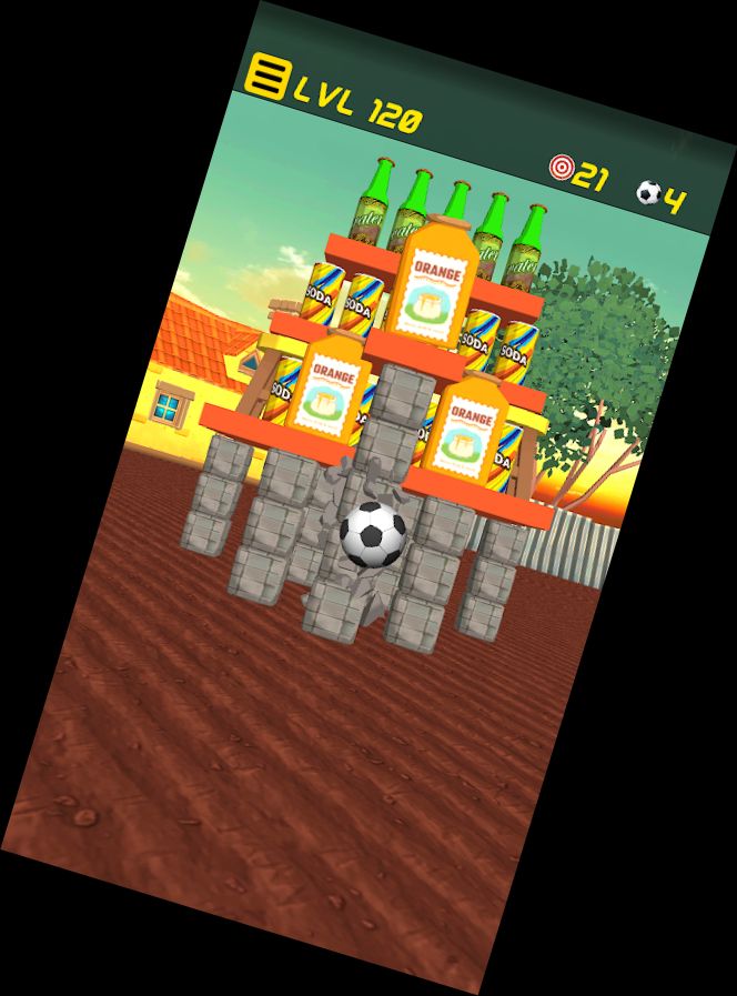 Fußball-Knockout: Ball & Dosen