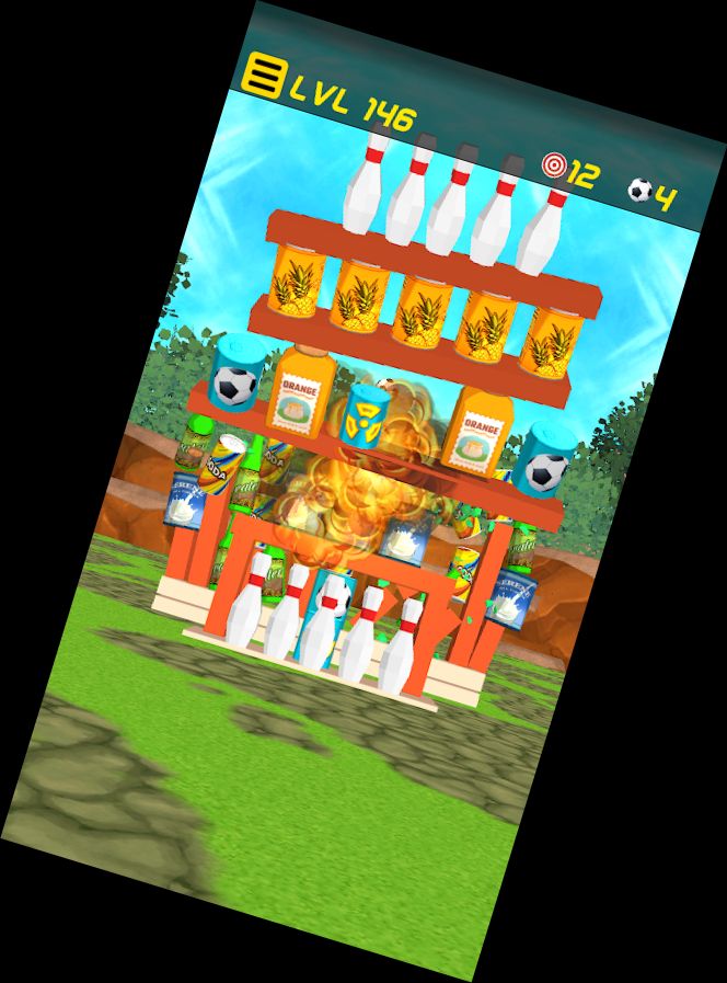 Fußball-Knockout: Ball & Dosen