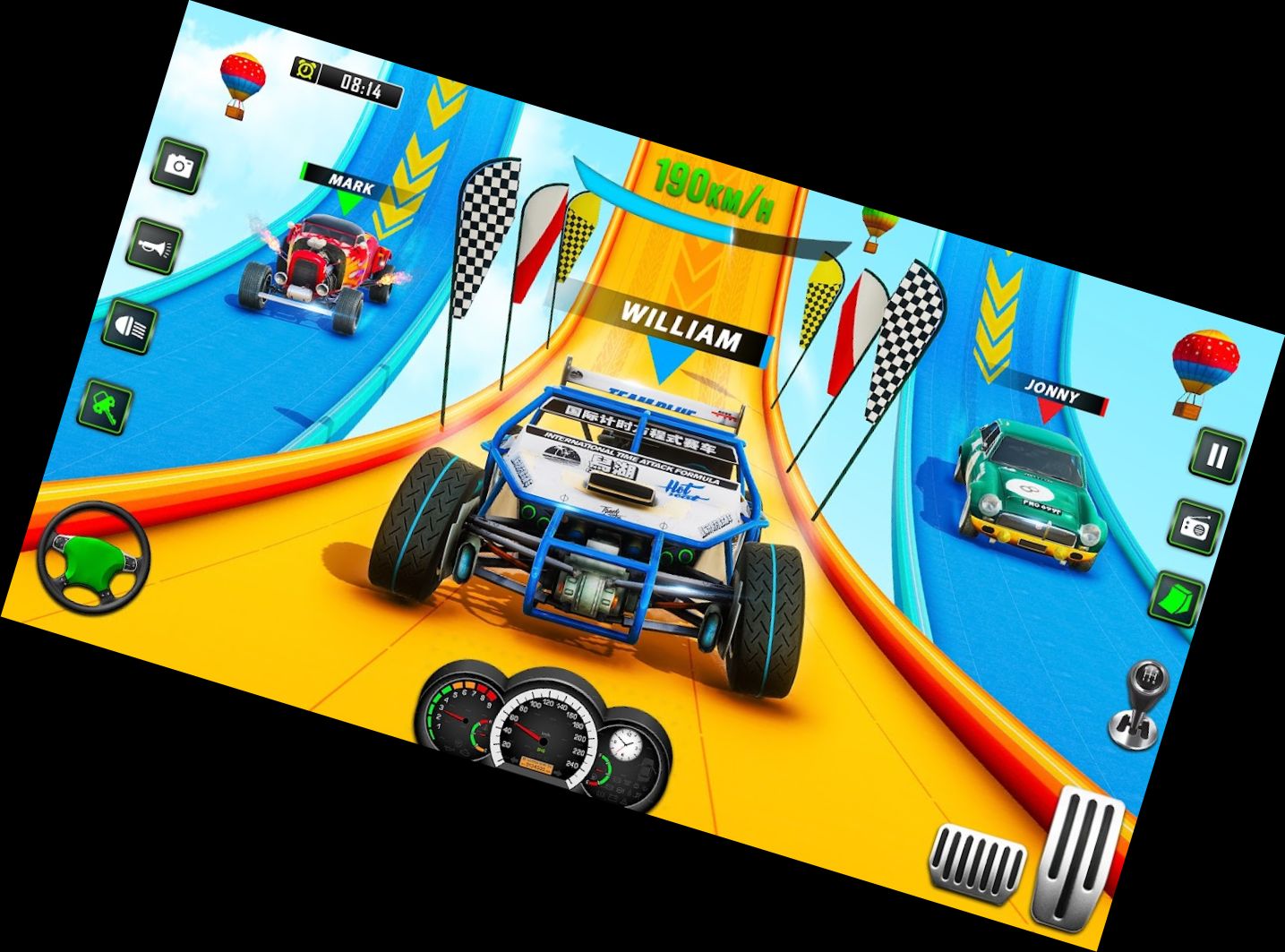 Mega-Rampe-Auto-Stunt