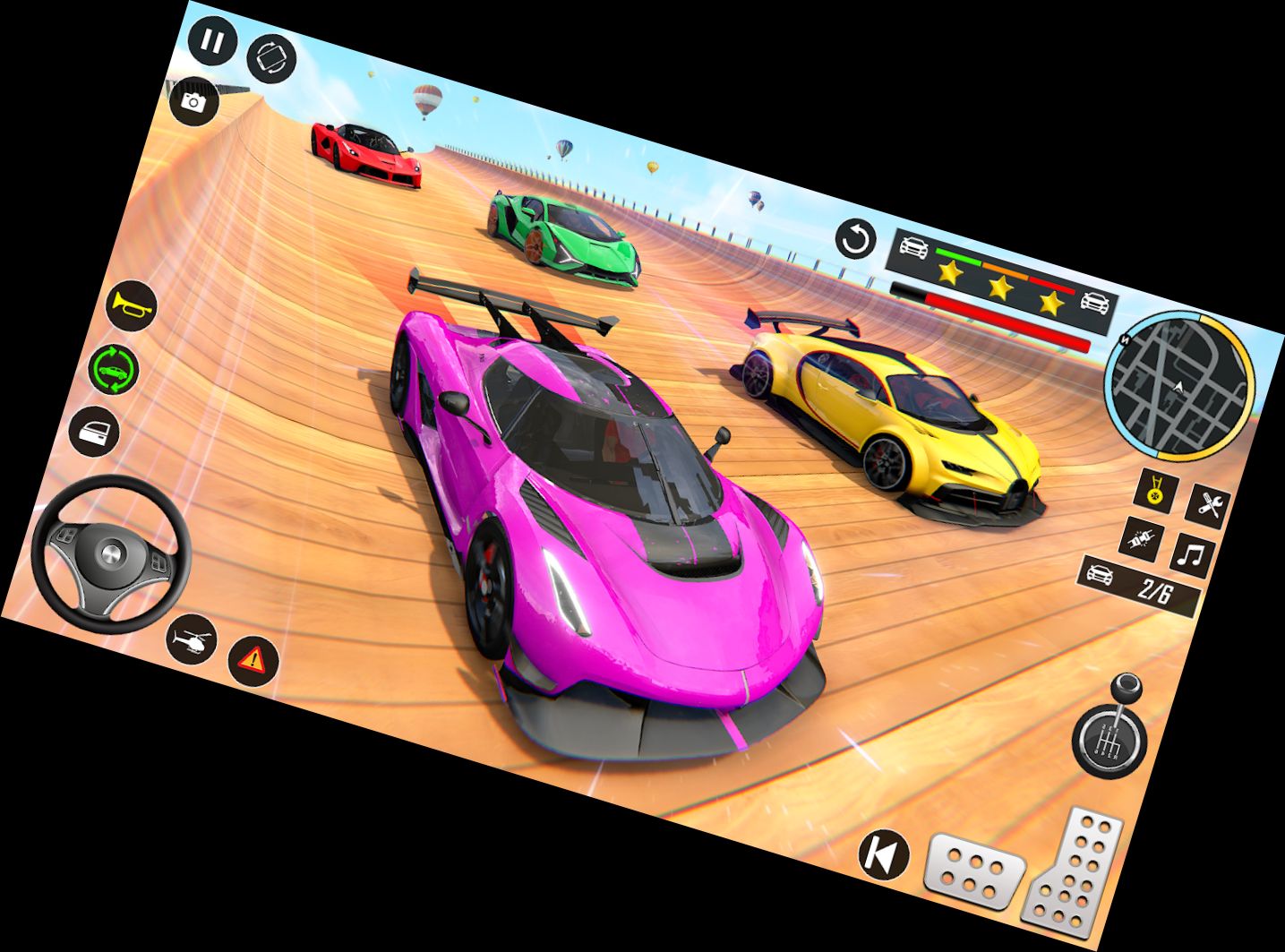 Mega-Rampe-Auto-Stunt