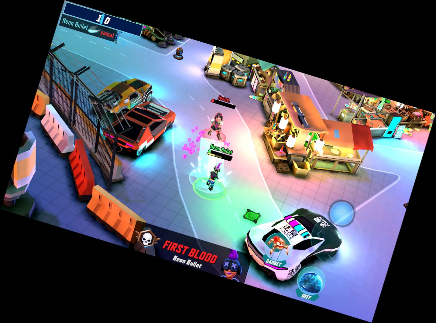 Gitterpunk Battle Royale 3 gegen 3 PvP