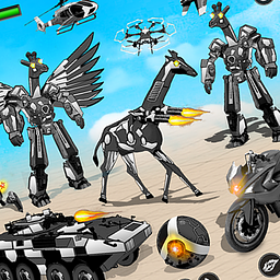 Giraffen-Roboter-Auto-Verwand