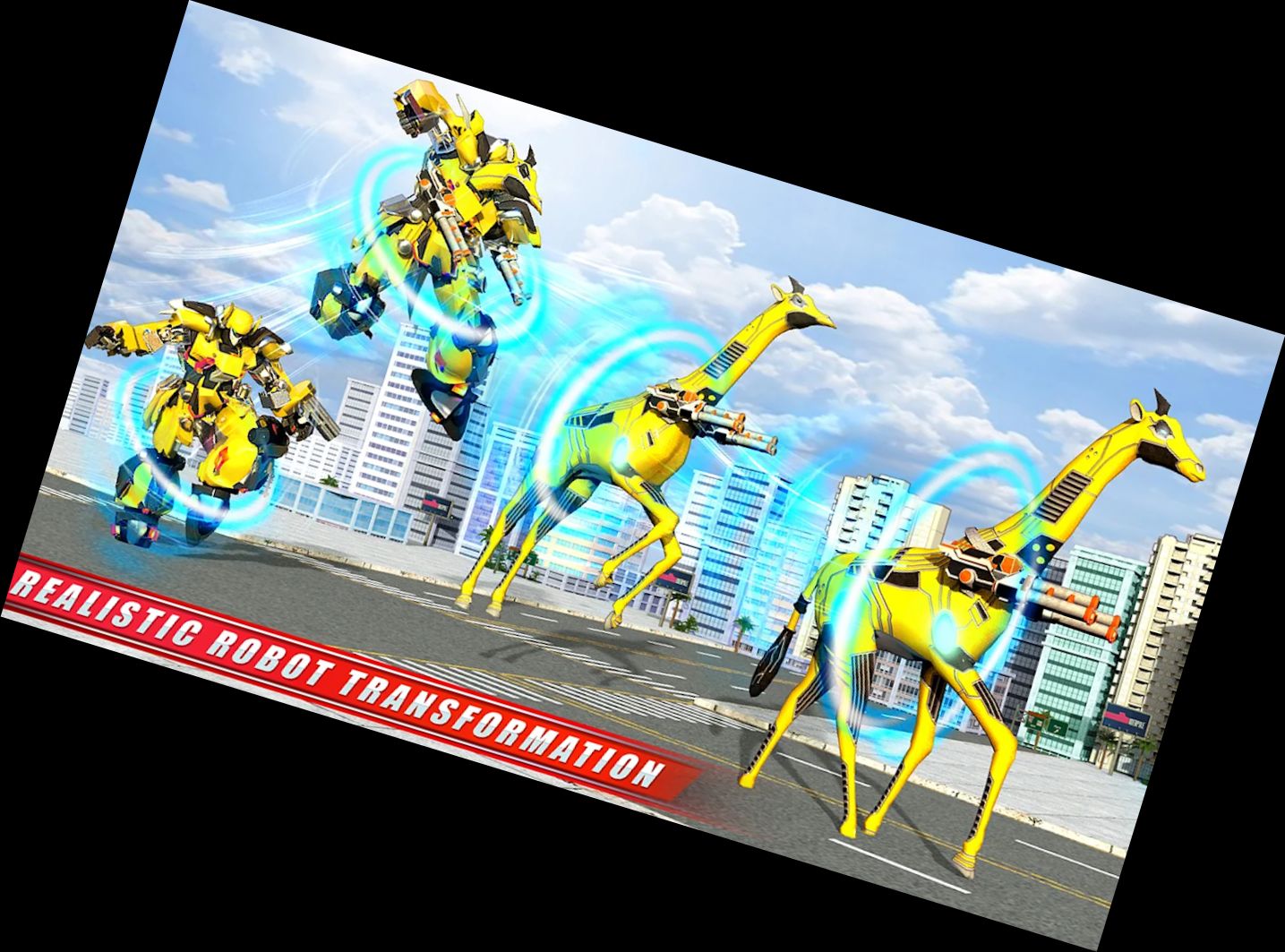 Giraffen-Roboter-Auto-Verwand