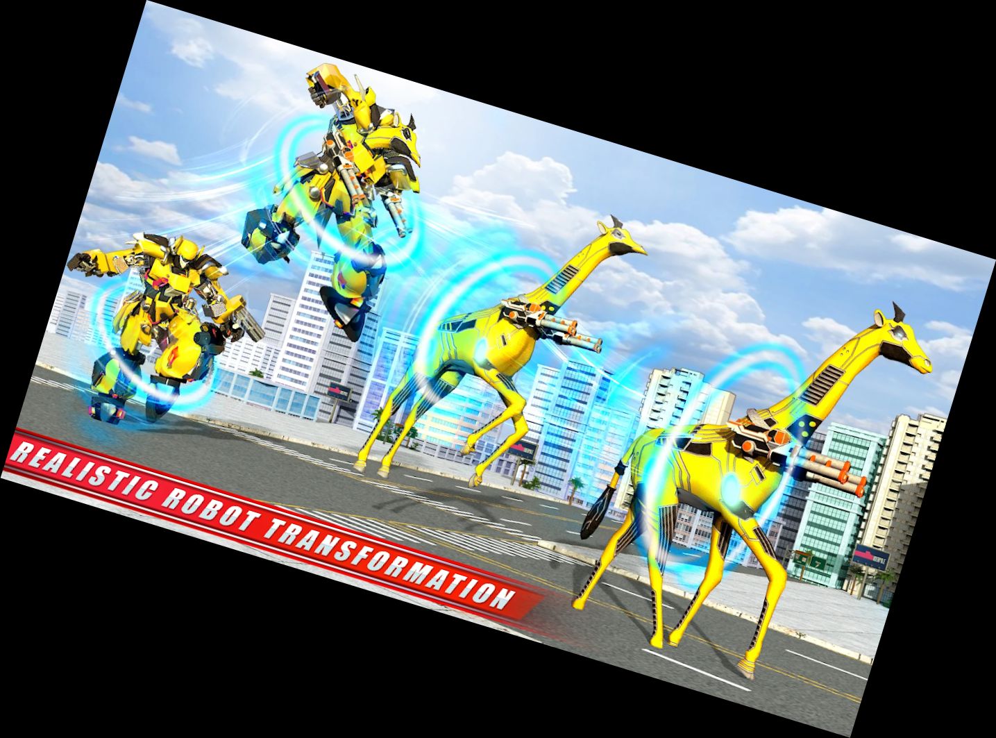 Giraffen-Roboter-Auto-Verwand