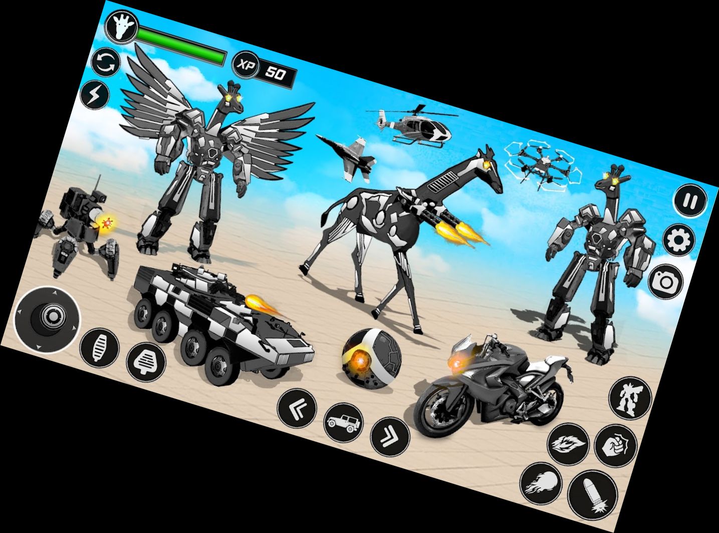 Jirafa Robot Coche Transformador